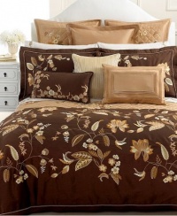 Martha Stewart Bedford Flowers Euro Sham Bedford Gold