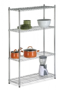 Honey-Can-Do SHF-01456 Closet Organizing Shelving Unit, 4-Tier, SHF-01456