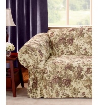 Sure Fit 121327246_L-PLM Chloe Loveseat Slipcover, Plum