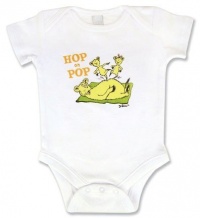 Trend Lab Dr. Seuss Bodysuit, Hop On Pop, White, 6-9 Months