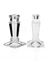 Godinger Empire Crystal Candlestick Pair