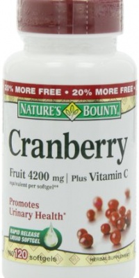 Nature's Bounty Cranberry Fruit 4200 mg, 100 Softgels (Pack of 3)