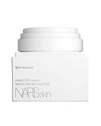 This luxurious cream blends an intense concentration of active ingredients and natural extracts which work to strengthen and repair the skin. Parched skin is instantly re-textured and hydrated, promoting skin cells to naturally regenerate and combat the aging process. Lipid-supporting ingredients work to improve the health of the skin by decreasing cell destruction and reducing the depth of fine lines, wrinkles and skin creases associated with aging.The NARSskin exclusive Omega-3 Lipid Support System™, an essential fatty-acid complex that contains Omega-3s, ceramides and Super Sterol in a 3:1:1 ratio-plus açai and hyaluronic acid, nourishes and repairs the cells deep within. The skin's absorption ratio is optimized as the complex simulates the skin's lipid content, ultimately allowing the epidermis to increase its intake of hydration. The dye- and synthetic-fragrance-free formula boasts a lustrous texture that immediately absorbs into the skin.