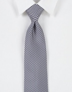 A superb look for the modern man, crafted with a delicate gingham print in rich Italian silk.SilkDry cleanMade in Italy