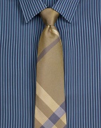 The iconic check pattern is impeccably woven in Italian silk.About 3 wideSilkDry cleanMade in Italy