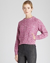 This adorable REISS sweater melds three so-now elements: chunky cable knit, a shrunken fit and a cropped cut. An instant classic, you'll love it with high-waist pants for work and jeans at brunch.