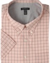 Van Heusen Men's Big-tall Short Sleeve Classic Plaid Button Down