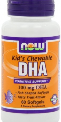 Now Foods DHA 100mg Chewable Soft-gels, 60-Count