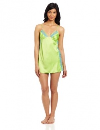 Betsey Johnson Women's Sultry Stretch Satin Slip, Lily Pad, Large