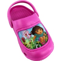 Nick Jr. Dora the Explorer Leap Frog Toddler Hot Pink Clogs Shoes 5/6-9/10