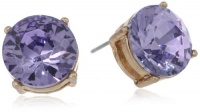 Kenneth Cole New York Modern Tanzanite Round Crystal Stud Earrings