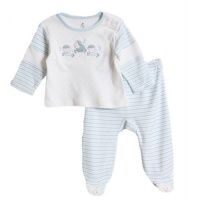 ABSORBA Newborn Baby-Boys Sheep 2 Piece Footed Pant Set