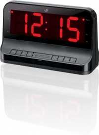 GPX C502B AM/FM Clock Radio with Dual Alarms - Black