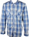 INC International Concepts Mens Plaid Flap Pocket Shirt