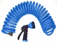 Orbit 25-Foot Blue Coil Hose & Spray Nozzle 27890