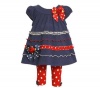 Bonnie Baby Girls Infant Navy and Red Legging Set