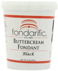 Fondarific Buttercream Fondant Black, 32 ounces