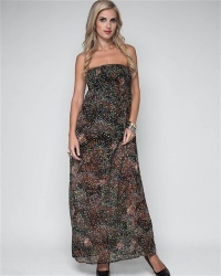 G2 Chic Tube Top Summer And Fall Autumn Shades Black Maxi Dress(DRS-MAX,BLK-M)