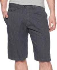 Dress up your casual style with these DKNY Jeans striped trouser shorts for a go-anywhere look.