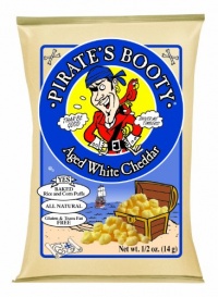 Pirate's Booty, Aged White Cheddar, 0.5-Ounce Bags (Pack of 60)