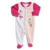 ABSORBA Baby-Girls Newborn Velour Footie