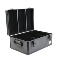 Merax Aluminum-like Hard CD Storage Case, 510 Capacity, Black Color with 255 Self Clean Sleeves for CD/DVD Media Storage