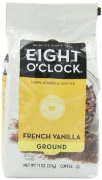 Eight O'Clock Coffee, French Vanilla Ground, 11-Ounce Bags (Pack of 4)