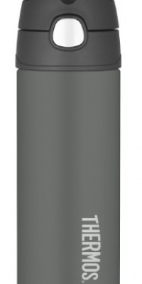 Thermos Funtainer Bottle, 16-Ounce, Charcoal