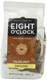 Eight O'Clock Coffee, Hazelnut Ground, 11-Ounce Bags (Pack of 4)