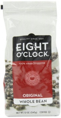 Eight O'Clock Coffee, Original Whole Bean, 12-Ounce Bag (Pack of 4)