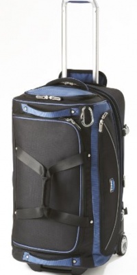 Travelpro Luggage T-Pro Bold 26 Inch Drop Bottom Rolling Duffel Bag, Black/Blue, One Size