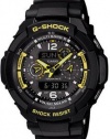 Casio Men's GW3500B-1A G-Shock Aviator Series Analog-Digital Black and Yellow Watch