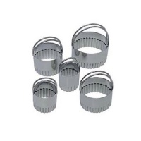 Dress My Cupcake DMC41CC1756 Fluted Stainless Steel Biscuit Cutter, Set of 5