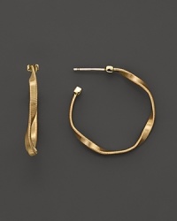 Elegant twists of 18K yellow gold, from Marco Bicego's Marrakech collection.