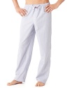 Crisp cotton lounge pants by Calvin Klein ensure off-duty comfort and style.