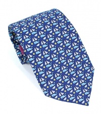 Vineyard Vines Silk Navy Whale Sail Tie