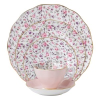 Royal Albert New Country Roses Rose Confetti Vintage Formal Place Setting, 5-Piece