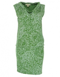 Michael Kors Draped Neck Print Dress Vine XL