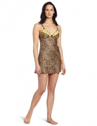 Betsey Johnson Women's Sultry Stretch Satin Slip With Lace, Wild One Natural, Small