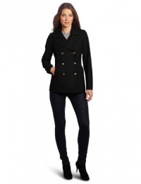 Tommy Hilfiger Women's Classic Double-Breasted Wool Pea Coat