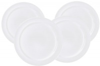 Emile Henry 11-inch Dinner Plates, Set of 4, Blanc