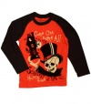 Wes & Willy Boys 2-7 Haunted Raglan Toddler, Tangerine Tango, 2T