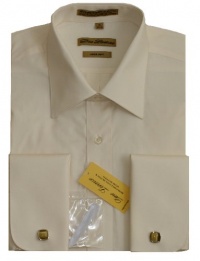 Off-White (Bone) French Cuff Dress Shirt With Cufflinks