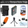 Battery And Charger Kit For Olympus Stylus Tough 8010 6020 TG-610 TG-810 TG-820 iHS, TG-830 iHS, TG-630 iHS Digital Camera Includes Extended (1000maH) Replacement LI-50B Battery + AC/DC Charger + STRAP FLOAT + Screen Protectors + + USB 2.0 SD Reader +MorE