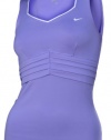 Nike Women's Dri-Fit Statement Pleated Tennis Tank Top Purple