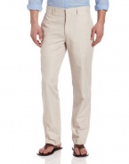 Cubavera Men's Linen Cotton Herringbone Textured Pant