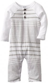 Splendid Littles Baby-boys Newborn Border Stripe Jersey Romper, White, 12-18 Months