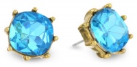 Betsey Johnson Iconic Blue Lagoon Crystal Gem Stud Earrings