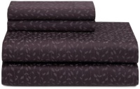 Calvin Klein Elm Leaves Sheeting Queen Sheet Set Blackberry