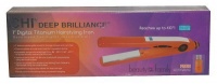 Chi 33512 Deep Brilliance Digital Titanium Hair Styling Flat Iron, Orange, 1 Inch